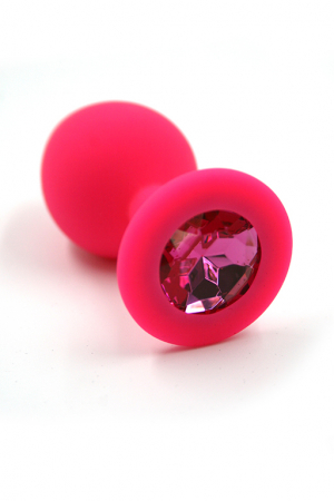 Розовая силиконовая пробка с кристаллом Unicorn от Kanikule, 3,5 см